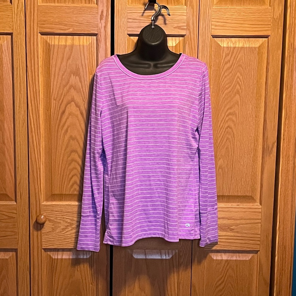 GapFit Long Sleeve Striped Shirt